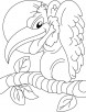 Happy vulture coloring pages