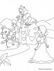 Alice with queen coloring page