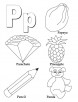 My A to Z Coloring Book Letter P coloring page