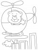 Free helicopter coloring page
