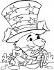 Mouse dressed up for the 4th of July celebration coloring pages