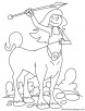 Centaur throwing spear coloring page