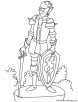 Christian knight coloring page