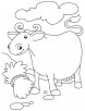 Confused buffalo coloring page