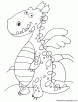 Cute Chinese dragon coloring page