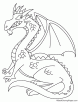 Flying high dragon coloring page