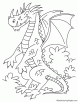 Funny dragon coloring page