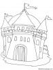 Medieval ancient castle coloring page