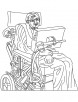 Stephen Hawking coloring page