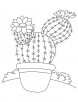 Tall tree like cactus coloring page