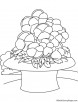 Yellow pansies in hat coloring page