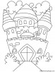 A beautiful castle coloring page