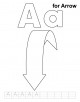 Letter Aa printable coloring page