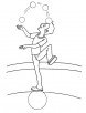 Acrobat juggler coloring page