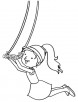 Acrobat performing coloring page