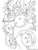 African jungle animals coloring page