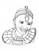 African tribal woman coloring page