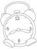 Alarm clock coloring page
