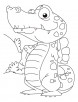 Champion alligator coloring page