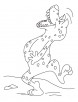 Alligator laughing at heart coloring pages
