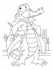 Bold and courageous alligator coloring pages
