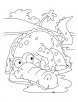 Frightened alligator coloring pages