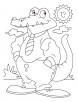 Alligator on a SUN date coloring pages