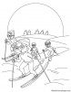 Alpine skiing coloring page