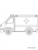 Emergency ambulance jeep coloring page