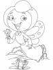 Angel loves daffodil coloring page