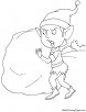 Angry elf coloring page