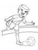Angry footballer coloring page
