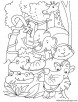 Animals laughing coloring page