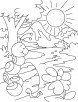 Hill or water, everywhere ant shelter coloring pages
