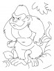 Angry ape coloring pages