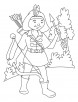 Tribal shooter coloring page