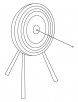 Target and arrow coloring page