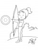Archery practice coloring pages