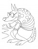 Armadillo feeling cold coloring pages