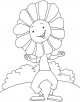 Aster Flower Coloring Page