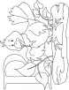B for bird coloring page for kids