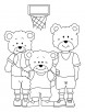 Bear family coloring page
