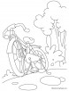 Mountain bike is for sale coloring page