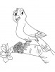 Bird with goldenrod coloring page