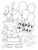 Birthday party coloring pages