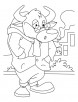 The old aged Bison coloring pages