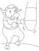 Boxer bull coloring page