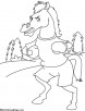 Boxer horse coloring page