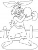 Rabbit boxing coloring page