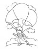 Boy paratrooper coloring page